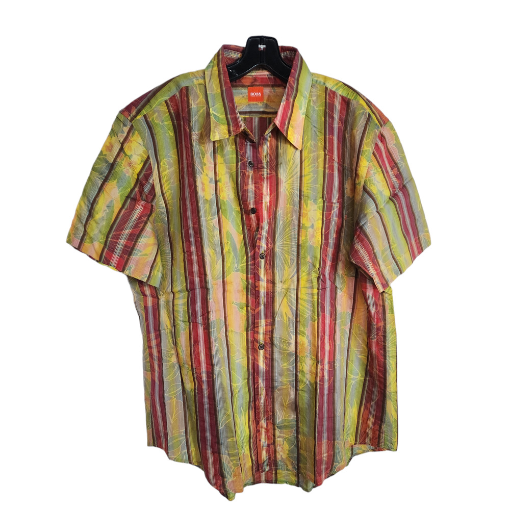 Boss Hugo Boss Multicolor Button Down Short Sleeves Shirt XXL